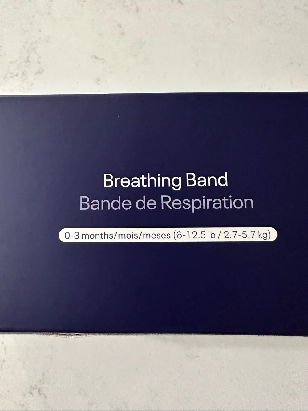 Nanit 0-3 Months White and Black Geometric Pattern Breathing Band